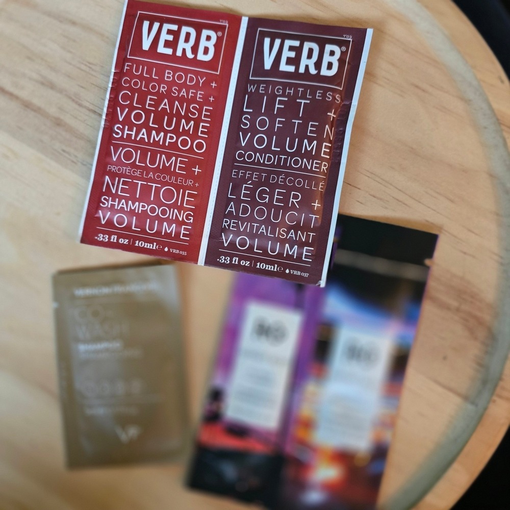 Verb R+Co Bumble‎ and bumble Hair Care Sample Bundle Volume Blonde Masque 5pc